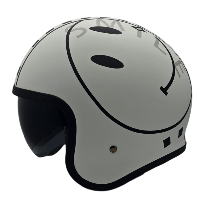 Helmet V8 Checker White Black