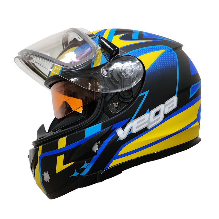 Helmet V-STAR ELECTRIC SNOWMOBILE Evolution Blue Yellow